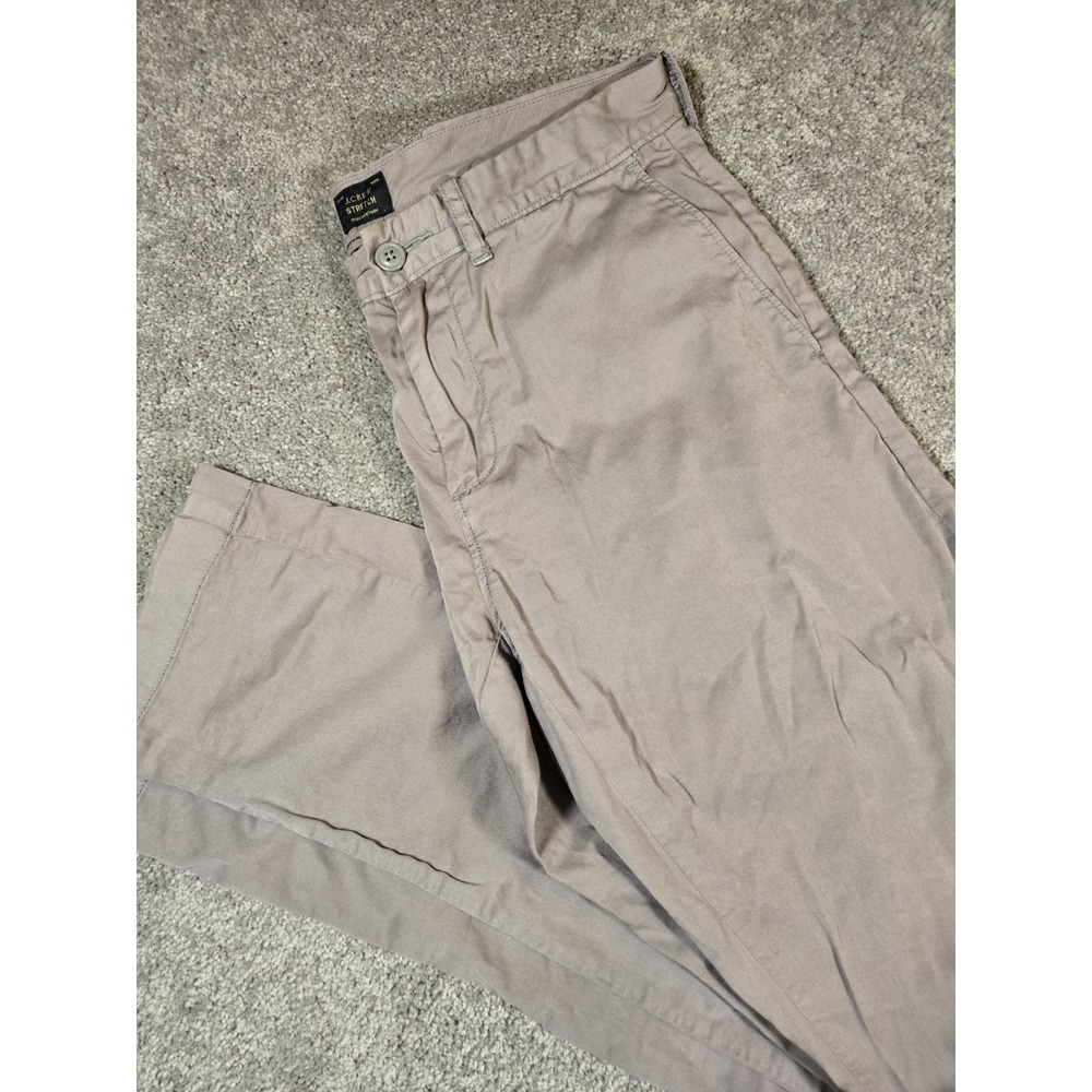 J. Crew 484 Stretch Chino Pants Light Tan Mens 29x32 Cotton Linen Blend